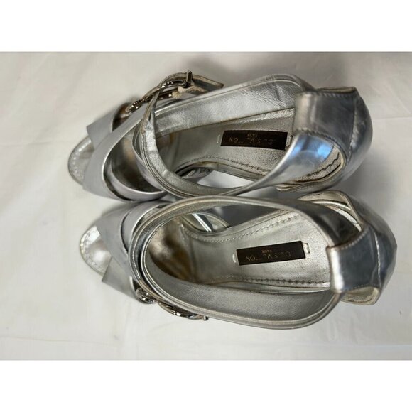 Louis Vuitton Slingback silver Leather Pumps LV Size 6 - Picture 5 of 15